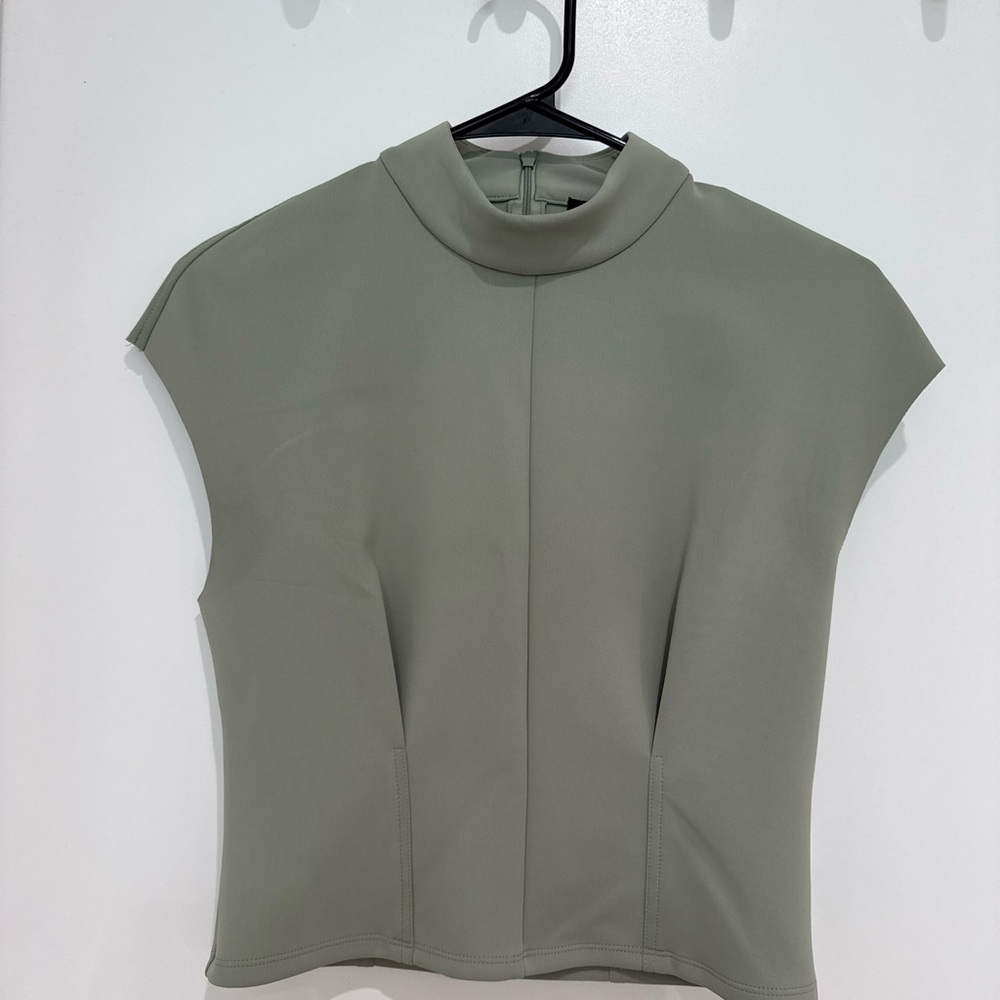 Sleek Olive Green Women's Top